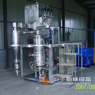 分别是JZL-200型气流粉碎分小蝌蚪视频黄污级机和JZL-400型气流粉碎分级机